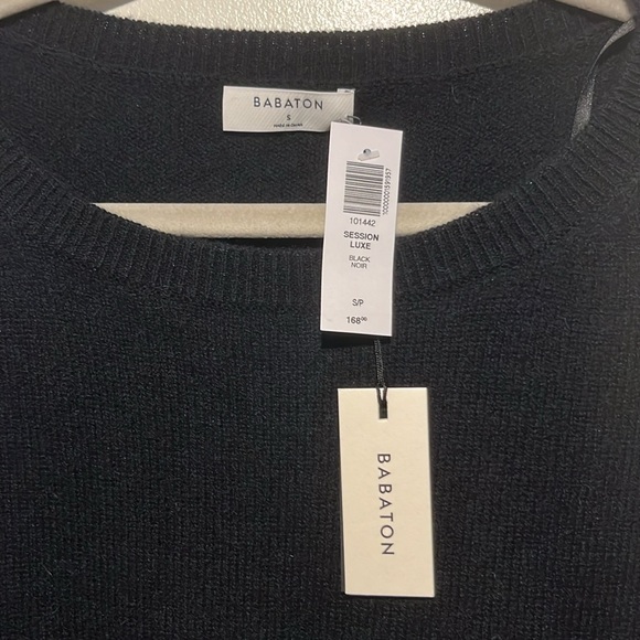 NWT! Babaton Black Session Luxe Cashmere Sweater - Picture 6 of 9